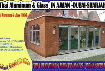 Thai Aluminum & Glass Partition contractor in Ajman Dubai Sharjah