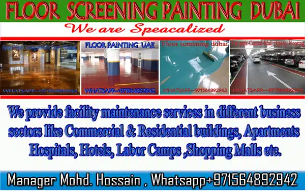 Warehouse Epoxy Paint Applicator Company in Ajman Dubai Sharjah