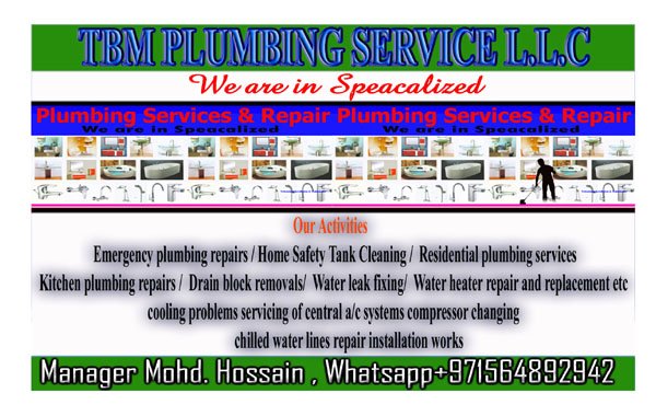 PLUMBING CONTRACTOR DUBAI/ AJMAN/ SHARJAH