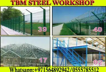 Boundary PVC Coated Fences Chain Fixing work Contractor in Dubai Ajman