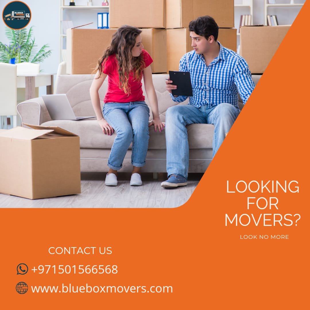 0501566568 BlueBox Movers in Jumeirah Island,Park,Golf Villa,Office Move with Close Truck