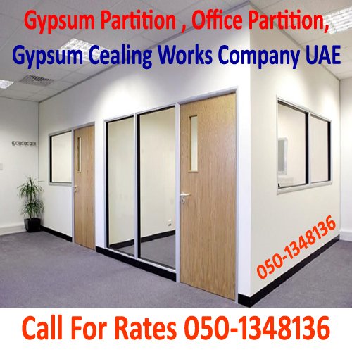 Glass Partition Works, False Ceiling Works Ajman Sharjah Dubai