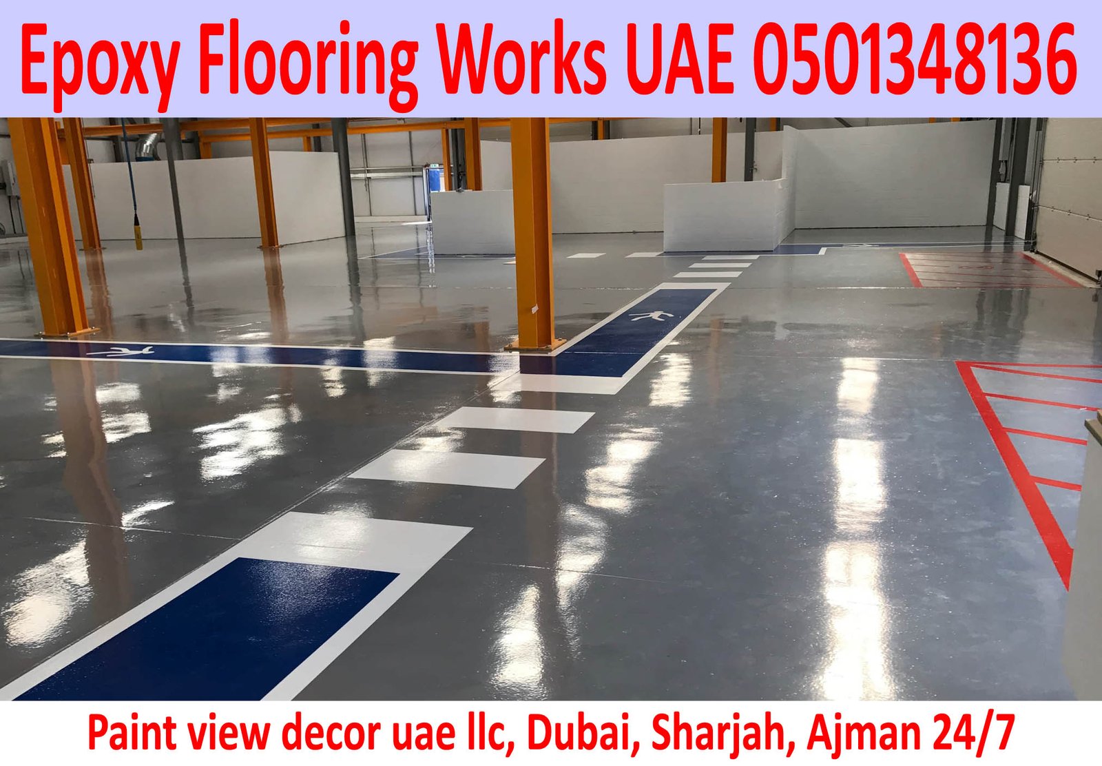 Epoxy Flooring Works Contractor Dubai UAE 0501348136