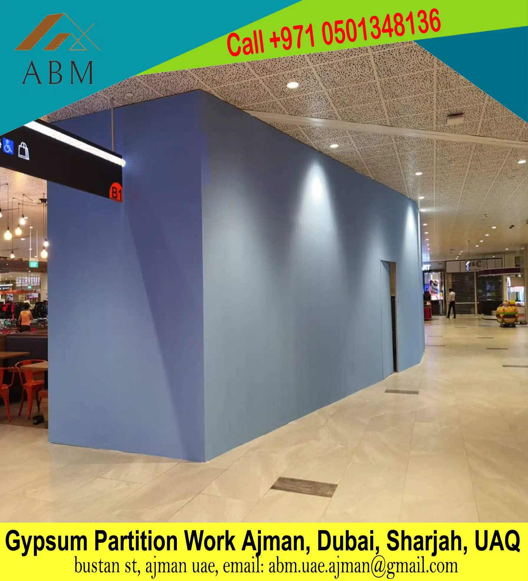 Gypsum Partition Office Partition Ajman Sharjah Dubai