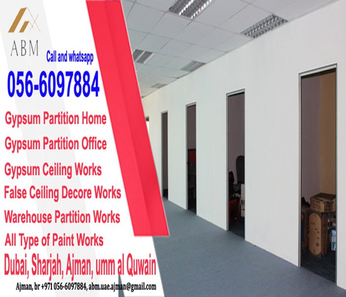 Warehouse Office Partition Work Company Ajman