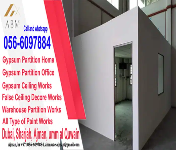 Warehouse Office Partition Work Company Ajman