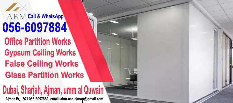 Warehouse Office Partition Work Company Ajman Umm Al quwain