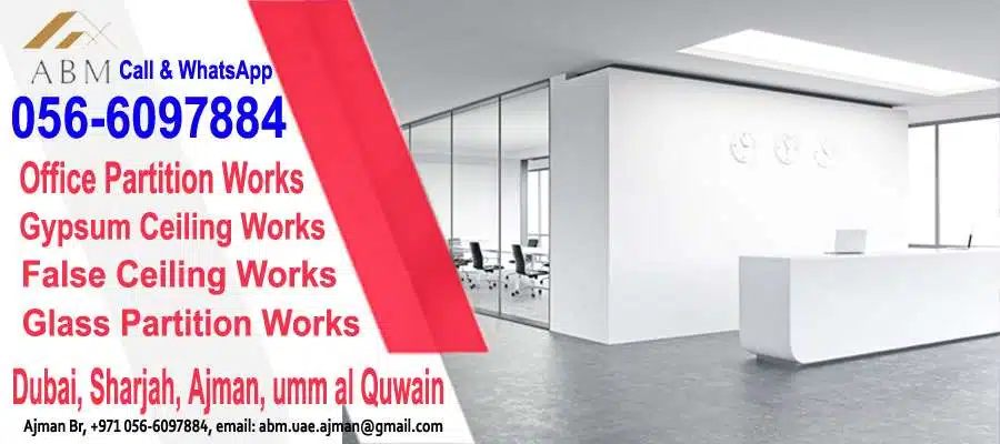 Warehouse Office Partition Work Company Ajman Umm Al quwain