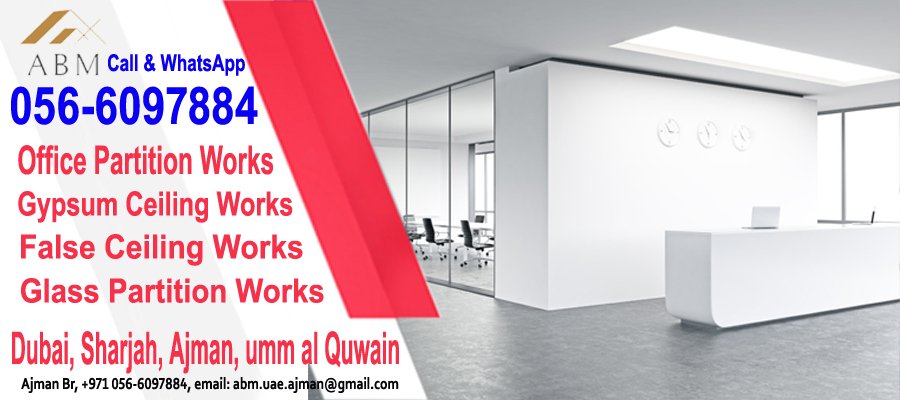 Office Partition Gypsum Work Company Ajman