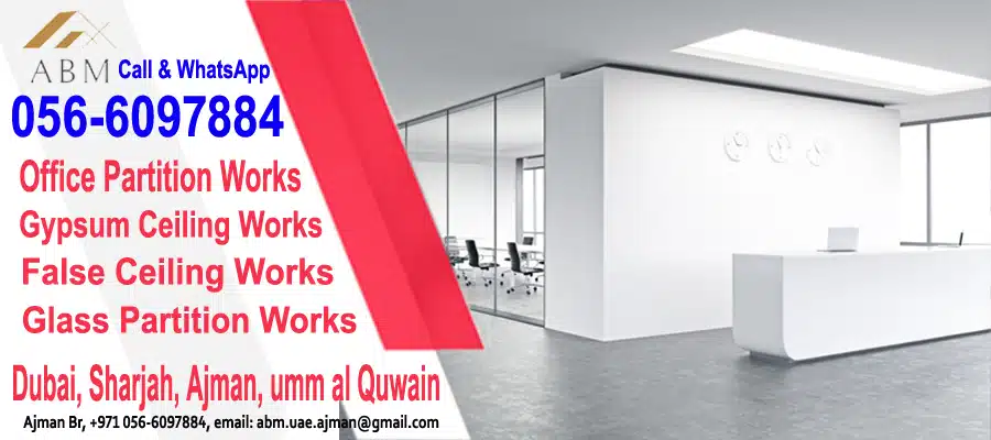 Office Partition Gypsum Work Company Ajman