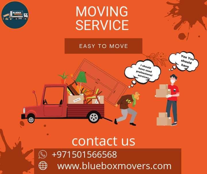 0501566568 BlueBox Movers in Jumeirah Golf Estates Villa,Office,Warehouse Move with Close Truck