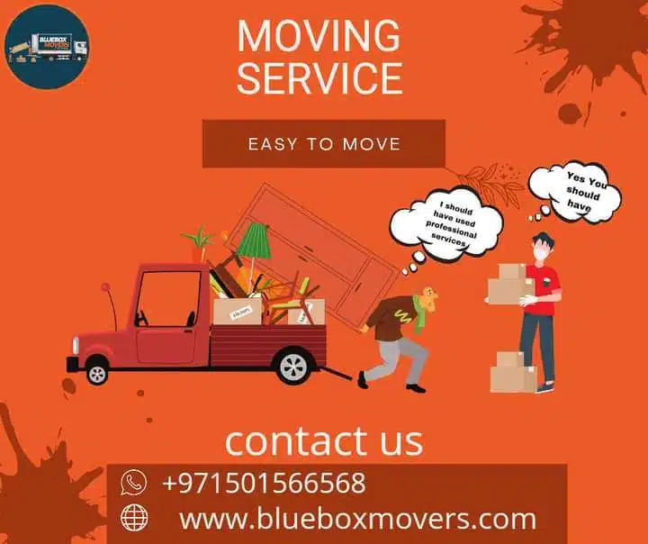 0501566568 BlueBox Movers in City Walk ,Apartment,Villa,Office Move with Close Truck