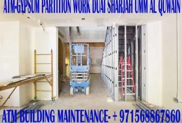 Gypsum ceiling partition work contractor in Umm Al Quwain Dubai Sharjah UAE