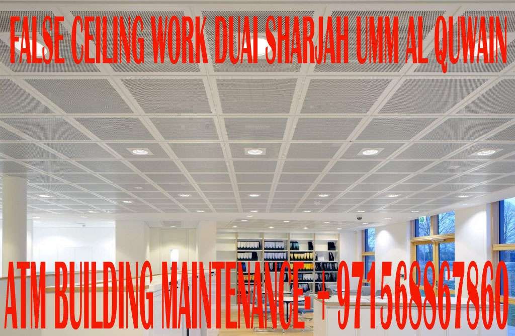 Gypsum ceiling partition work contractor in Umm Al Quwain Dubai Sharjah UAE