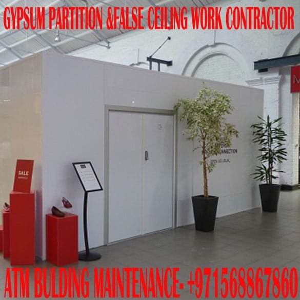 Best Gypsum ceiling partition works contractor in Umm Al Quwain Dubai Sharjah UAE
