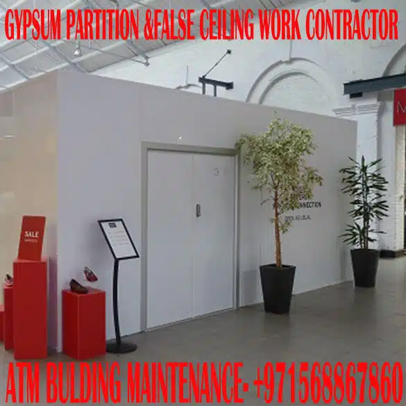 Best Gypsum ceiling partition works contractor in Umm Al Quwain Dubai Sharjah UAE