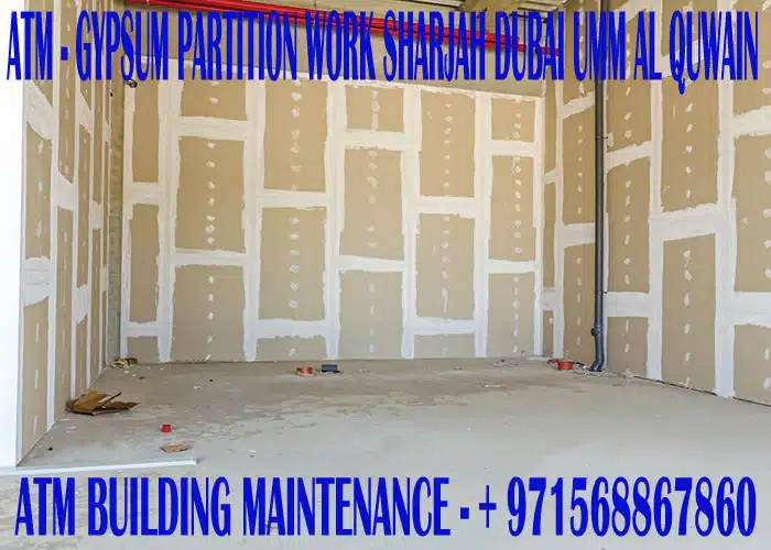 Best Gypsum ceiling partition works contractor in Umm Al Quwain Dubai Sharjah UAE