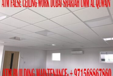 Gypsum ceiling partition works contractor in Umm Al Quwain Dubai Sharjah UAE