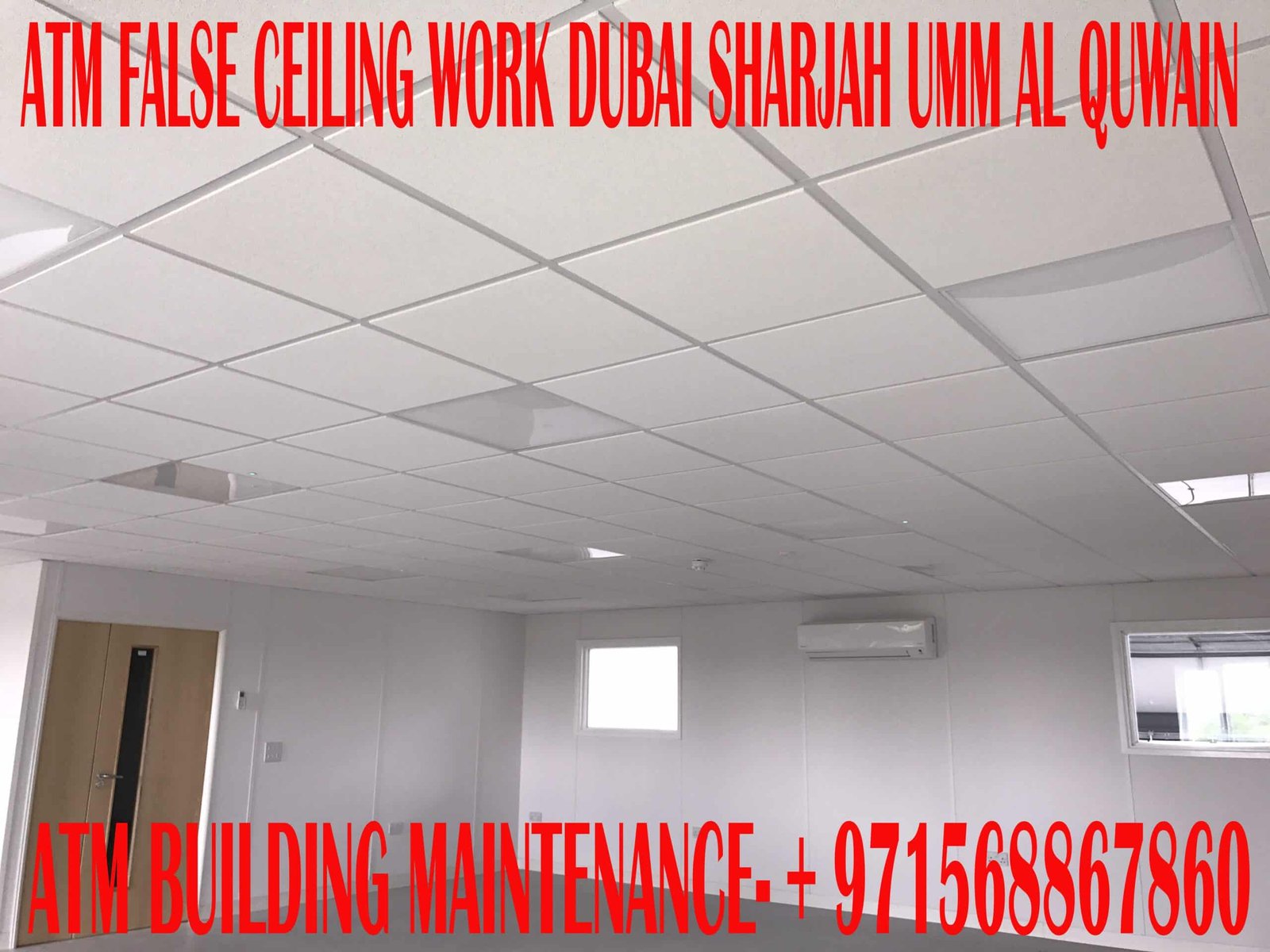 Gypsum ceiling partition works contractor in Umm Al Quwain Dubai Sharjah UAE