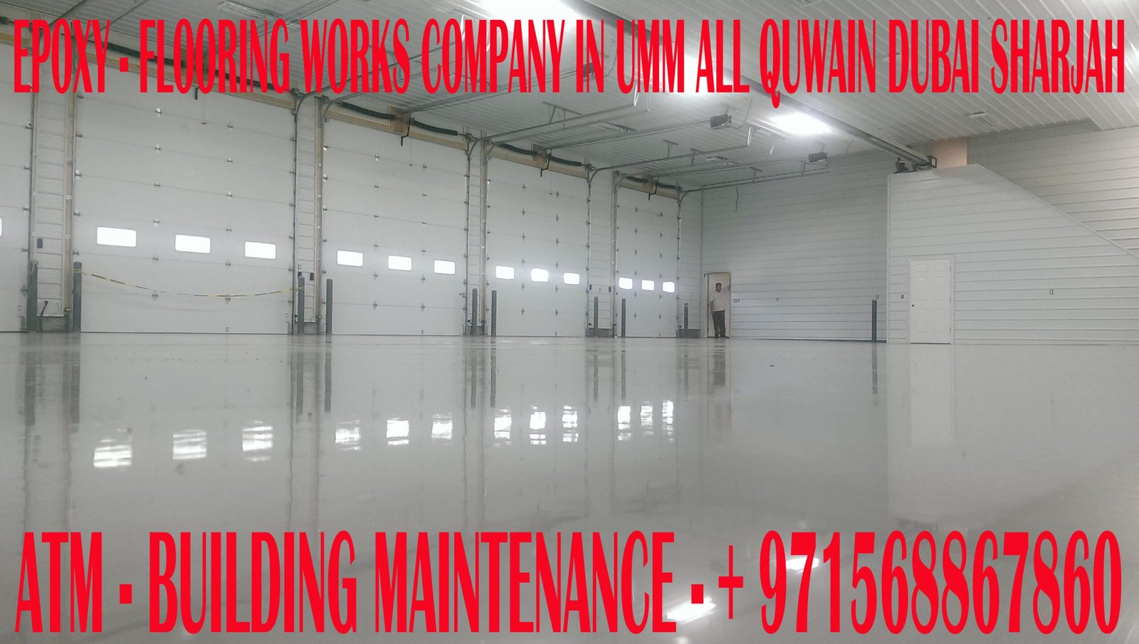 Warehouse Epoxy Flooring Works Company in Umm Al Quwain/ Dubai /Sharjah/UAE