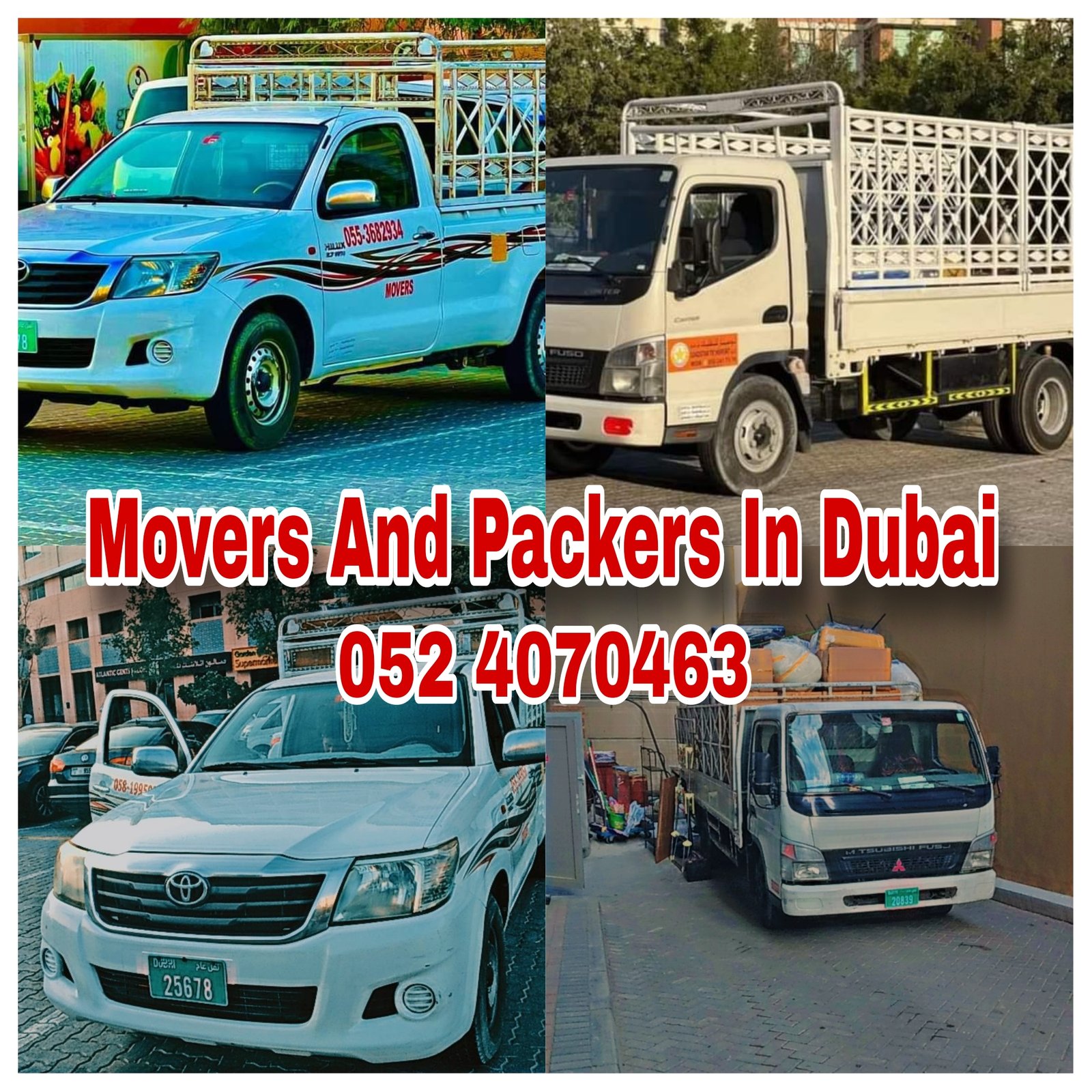 1 to 3 Pickup Truck For Moving And Shifting in Dubai