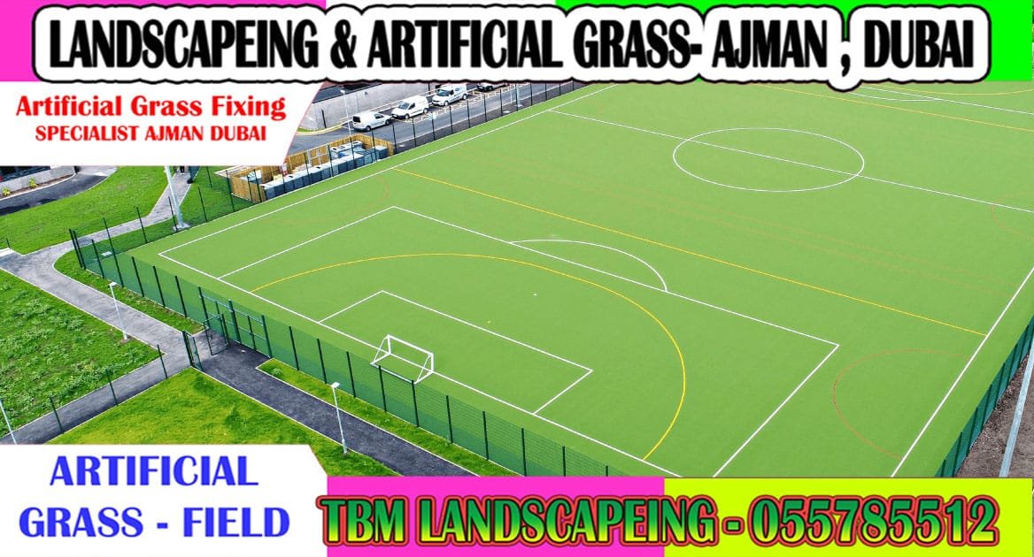 Natural & Realistic Outdoor Indoor Artificial Grass Fixing  Dubai , ajman Sharjah