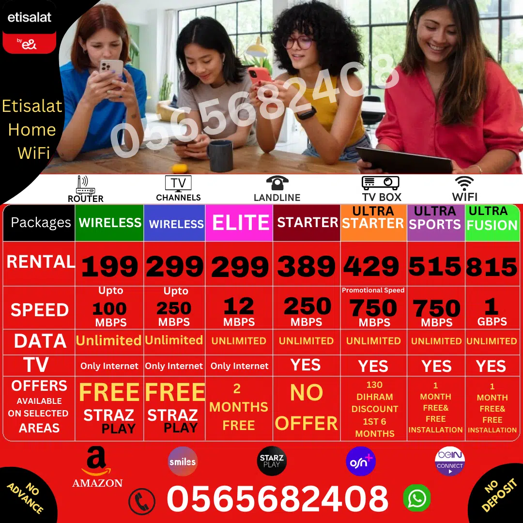 Etisalat home wireless internet service 5G