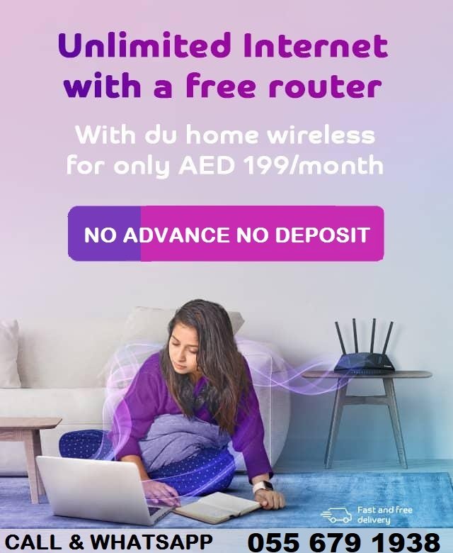 Du home wireless internet Ajman AED 199