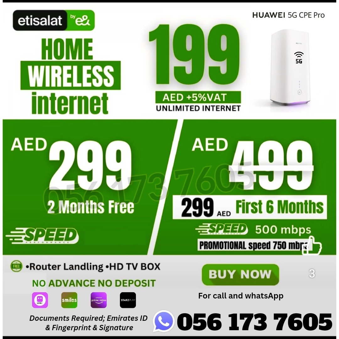 Etisalat Home Internet Wifi