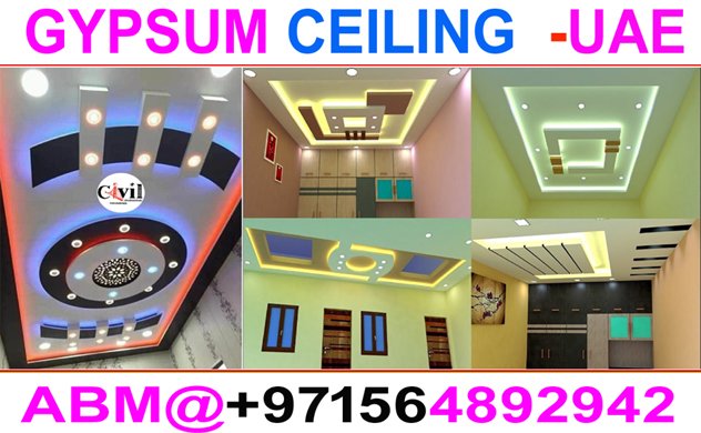 gypsum and Maintenance Decoration Contractor  ajman Dubai Sharjah