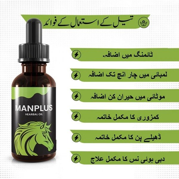 Original Man Plus Herbal Oil at Sale Price in Karachi 0322 2636 660 ( Shopii.com.pk )