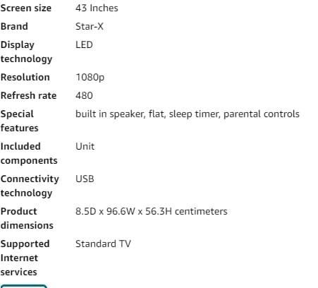 Very Good condition 43 Inch TV For Sale