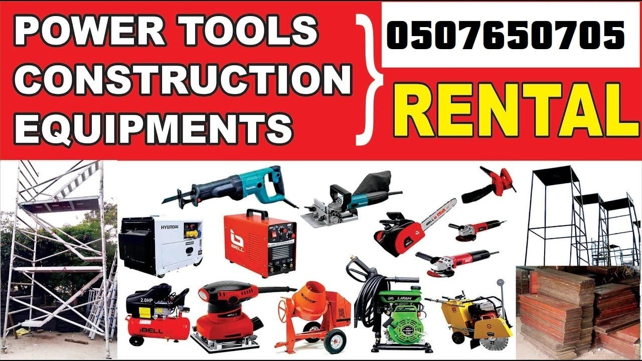Tools Equipment Rental JVC Dubai 0505886821